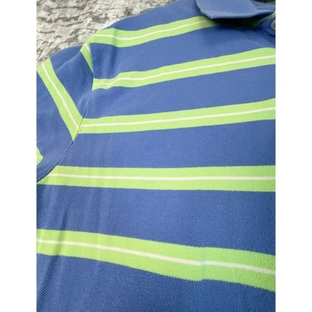 Polo Ralph Lauren Men's Striped Polo‎ Shirt Blue Green XXL Classic Fit Embroider
